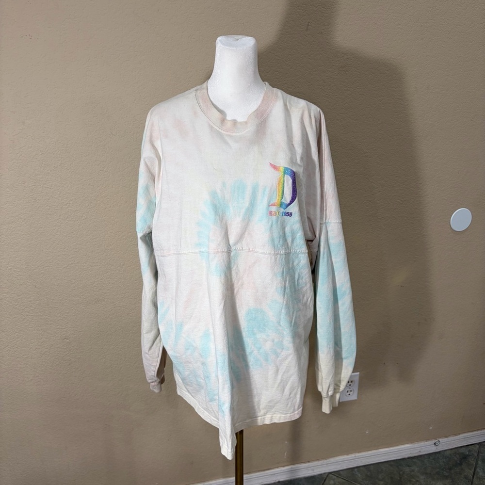 Disney Parks Disneyland Resort Rainbow Tie Dye Spirit Jersey Sz M Trips Vacay